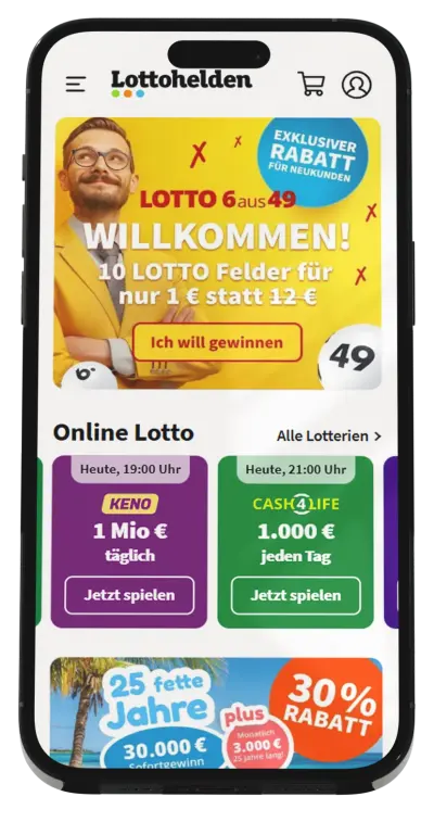 Lottohelden App - Mobile Casino und Lotto